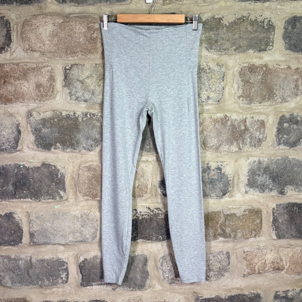 Fabletics Womens Gray Heather High Waisted Cotton Modal Leggings Size M Yoga Gym